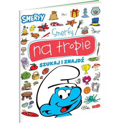 Książka z zadaniami Smerfy na tropie Szukaj i znajdź (miękka okładka)
