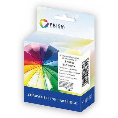 Tusz PRISM do Brother LC-1220C / LC-1240C / LC-1280XLC Błękitny 15 ml ZBI-LC1240CNP