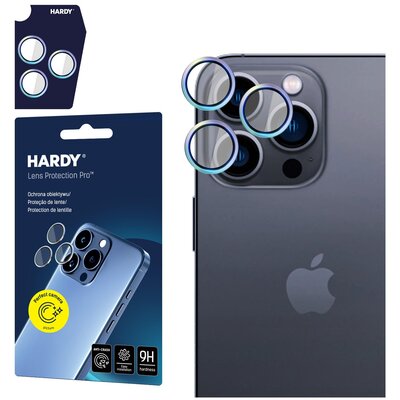 Szkło hartowane na obiektyw 3MK Hardy Lens Protection Pro do Apple iPhone 16 Pro/16 Pro Max Wielokolorowy