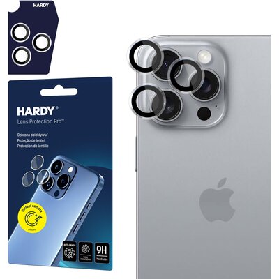 Szkło hartowane na obiektyw 3MK Hardy Lens Protection Pro Transparent do Apple iPhone 16 Pro/16 Pro Max