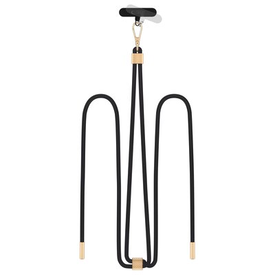 Smycz do telefonu TECH-PROTECT C2S Rope Crossbody Strap Czarno-złoty