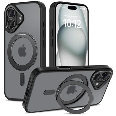 Etui TECH-PROTECT AirStand360 MagSafe do Apple iPhone 16 Czarny mat