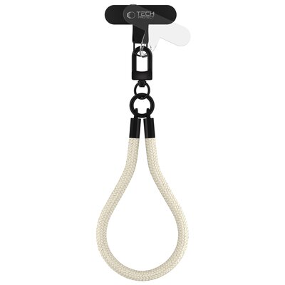 Smycz do telefonu TECH-PROTECT C3S Rope Wrist Strap Beżowo-czarny
