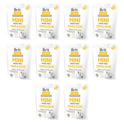 Karma dla psa BRIT Care Mini Hair & Skin Łosoś ze śledziem 10 x 400 g