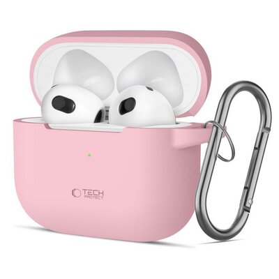 Etui na słuchawki TECH-PROTECT Silicone Hook do Apple Airpods 3 Różowy