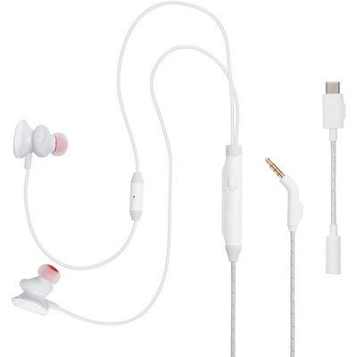 Słuchawki JBL Quantum 50C Douszne, Dźwięk przestrzenny Biały