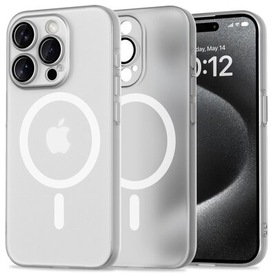 Etui TECH-PROTECT MagSlim Magsafe do Apple iPhone 15 Pro Przezroczysto-matowy