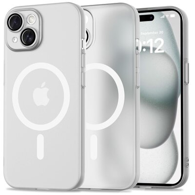 Etui TECH-PROTECT MagSlim Magsafe do Apple iPhone 15 Przezroczysto-matowy