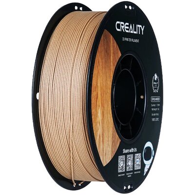 Filament CREALITY CR-PLA Wood, Średnica 1.75 mm, 1 kg (1 szt.) Brązowy