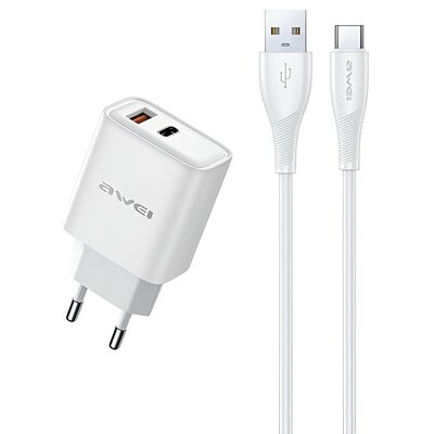 Ładowarka sieciowa AWEI PD81T-EU GaN 22.5W Biały