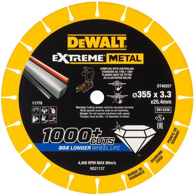 Tarcza diamentowa DEWALT Extreme 355 mm