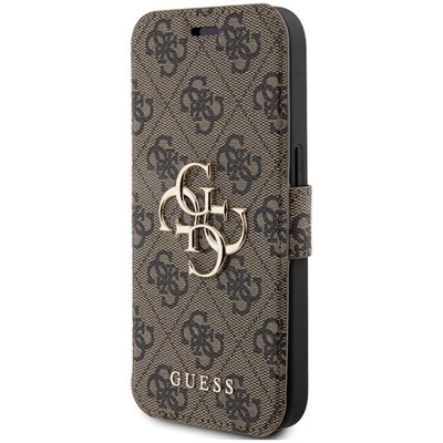 Etui GUESS 4G Metal Logo do Apple iPhone 15 Pro Brązowy