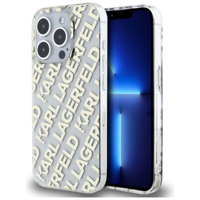 Etui KARL LAGERFELD IML Fullover Logo do Apple iPhone 15 Pro Złoty
