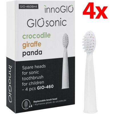 Oryginalna końcówka do szczoteczki INNOGIO GIOsonic (4 szt) Biały (Miękkie włosie)