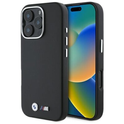 Etui BMW M Smooth Full Wrapped Metal MagSafe do Apple iPhone 16 Pro Czarny