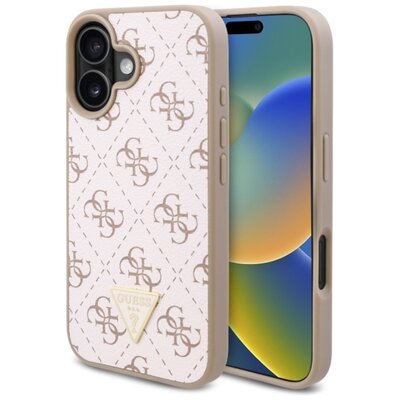 Etui GUESS New 4G Triangle do Apple iPhone 16 Biały