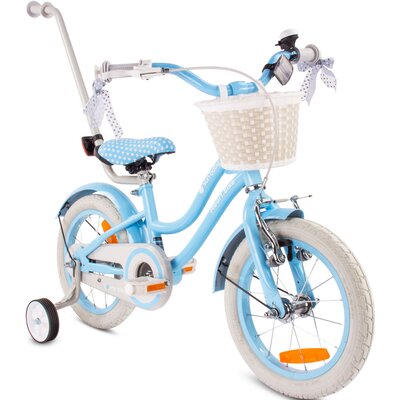Rower dziecięcy SUN BABY Heart Bike 14 cali dla dziewczynki Błękitny
