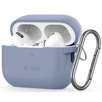 Etui na słuchawki TECH-PROTECT Silicone Hook do Apple Airpods Pro 1/2 Niebieski