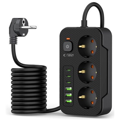 Listwa TECH-PROTECT PC3X6 (2 m) Czarny