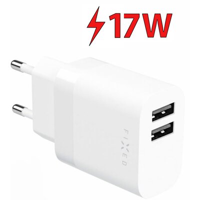 Ładowarka sieciowa FIXED FIXC17N-2U-WH 17W Biały