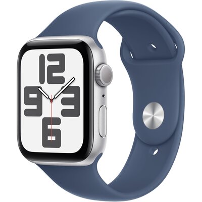 Apple Watch SE 2gen GPS 44mm koperta z aluminium (srebrny) + pasek sportowy rozmiar M/L (denim) 2024