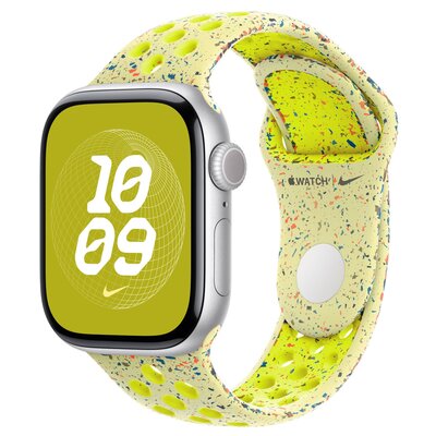 Pasek do Apple Watch Nike (38/40/41mm) S/M Promienny zielono-żółty
