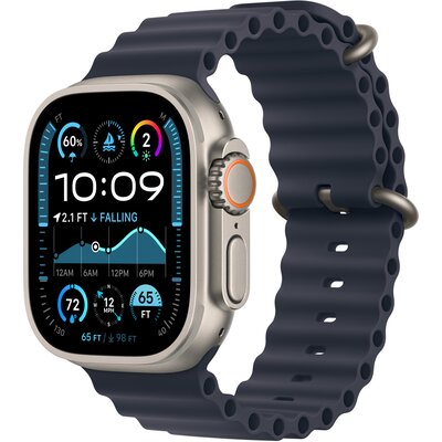 Pasek do Apple Watch (44/45/46/49mm) Granatowy (Tytan naturalny)