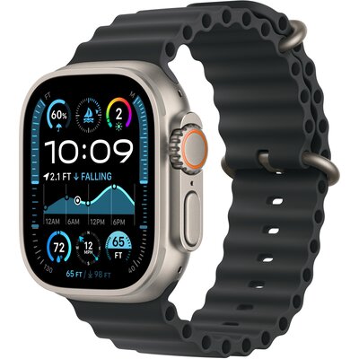 Pasek do Apple Watch (44/45/46/49mm) Czarny (Tytan naturalny)