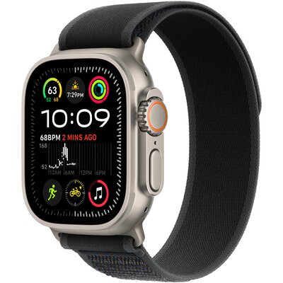 Pasek do Apple Watch (44/45/46/49mm) S/M Czarny (Tytan naturalny)