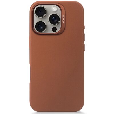 Etui DECODED Leather MagSafe do Apple iPhone 16 Pro Brązowy