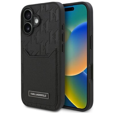 Etui KARL LAGERFELD Cardslots Monogram do Apple iPhone 16 Czarny