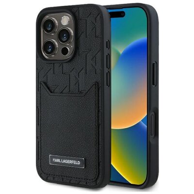 Etui KARL LAGERFELD Cardslots Monogram do Apple iPhone 16 Pro Max Czarny
