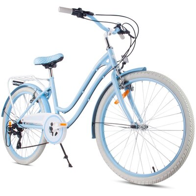 Rower młodzieżowy SUN BABY Heart Bike 24 cale dla dziewczynki Błękitny