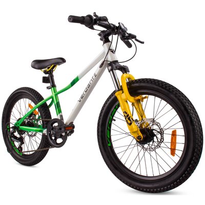 Rower dziecięcy SUN BABY Verdant Calix 20 dla chłopca Biało-zielono-żółty