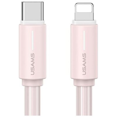 Kabel USB-C - Lightning USAMS SJ735USB04 30W 1 m Różowy