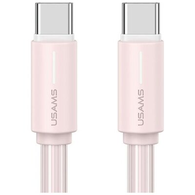Kabel USB-C - USB-C USAMS SJ734USB04 60W 1 m Różowy