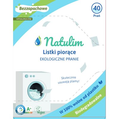 Listki do prania NATULIM Bezzapachowe - 40 szt.