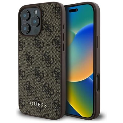Etui GUESS 4G Classic do Apple iPhone 16 Pro Max Brązowy
