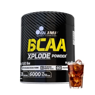 Aminokwasy BCAA OLIMP Xplode Powder Cola (280 g) + Kreatyna OLIMP Xplode Powder Pomarańczowy (500 g)