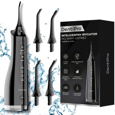 Irygator do zębów ALPHA DentiPro SWF-02 Czarny