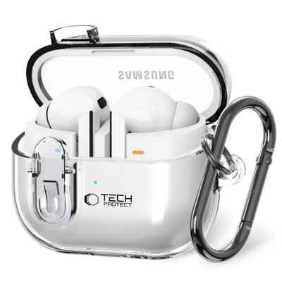 Etui na słuchawki TECH-PROTECT Flexair do Samsung Galaxy Buds 3/3 Pro Przezroczysty