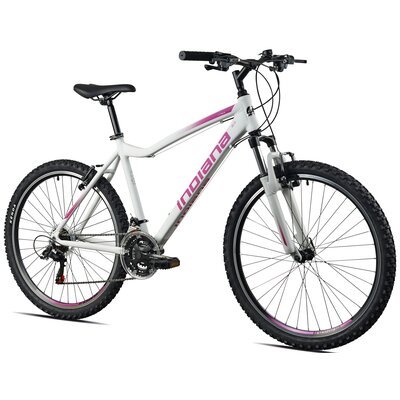 Rower górski MTB INDIANA X-Pulser 1.6 D15 26 cali damski Biało-różowy