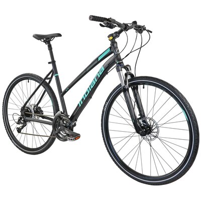 Rower crossowy INDIANA X-Cross 3.0 D21 damski Czarno-turkusowy