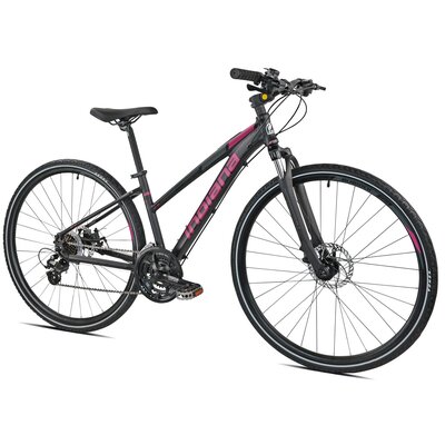 Rower crossowy INDIANA X-Cross 2.0 D15 damski Czarno-różowy