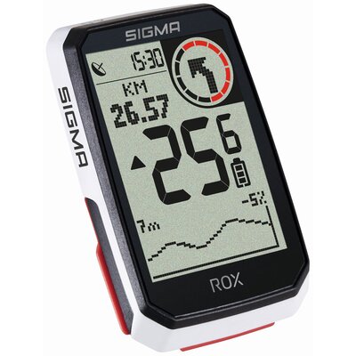 Licznik rowerowy SIGMA Rox 4.0 HR Set Biały Podświetlany