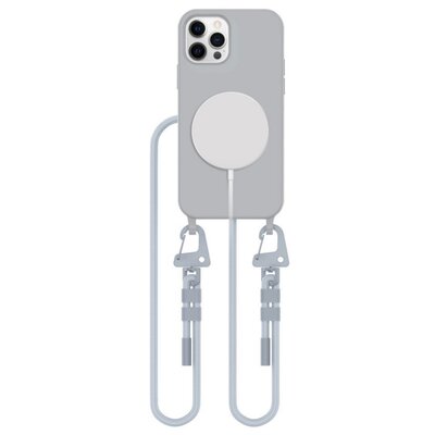 Etui TECH-PROTECT MagNecklace MagSafe do Apple iPhone 12/12 Pro Szary