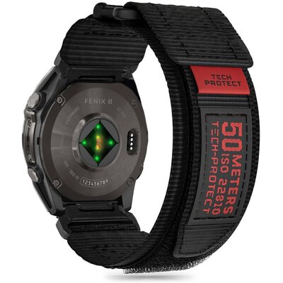 Pasek TECH-PROTECT Scout Pro do Garmin Fenix 5/6/6 Pro/7/8/E (47 mm) Czarny