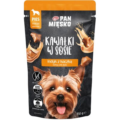 Karma dla psa PAN MIĘSKO Indyk z kaczką 150 g