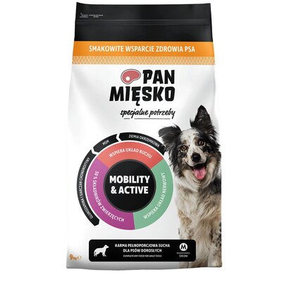 Karma dla psa PAN MIĘSKO Specjalne potrzeby Mobility & Active Chrupki M 9 kg