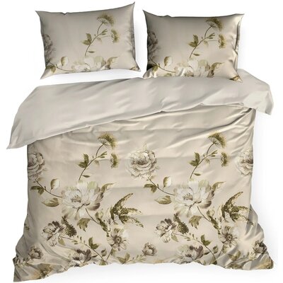 Pościel EUROFIRANY Spring 38 220 x 200 cm Beżowo-oliwkowy